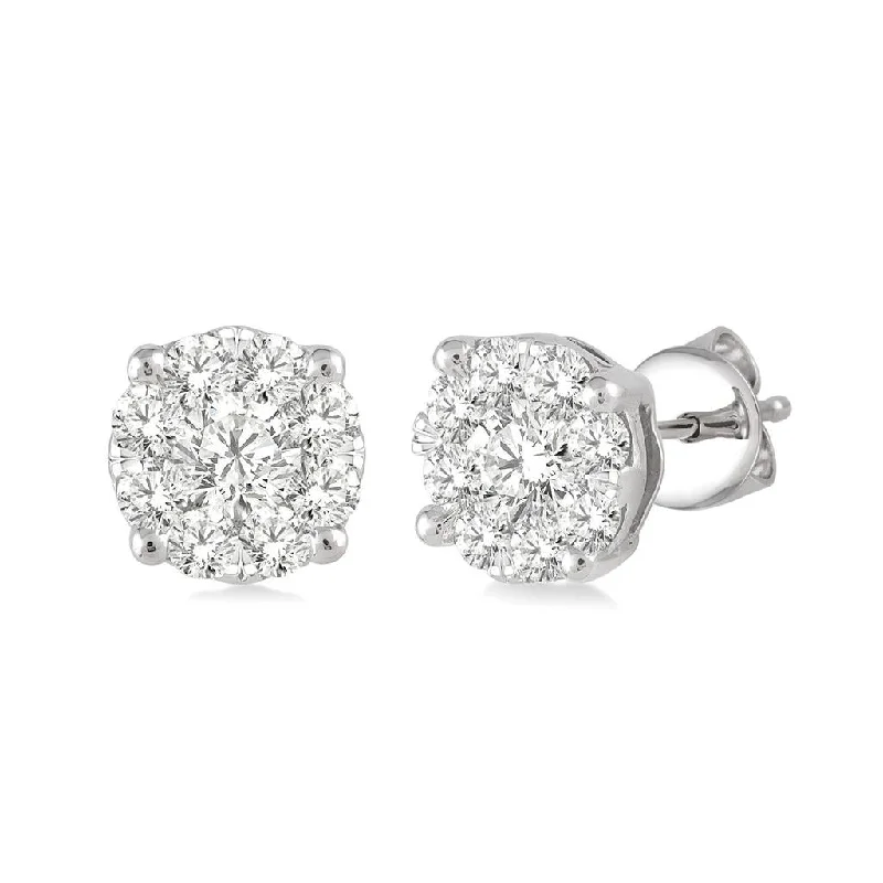 Bestselling Jewelry At Special Promotional Rates 14K White Gold ‘Lovebright’ Diamond Cluster Earrings Bestselling Jewelry At Special Promotional Rates 14K White Gold ‘Lovebright’ Diamond Cluster Earrings