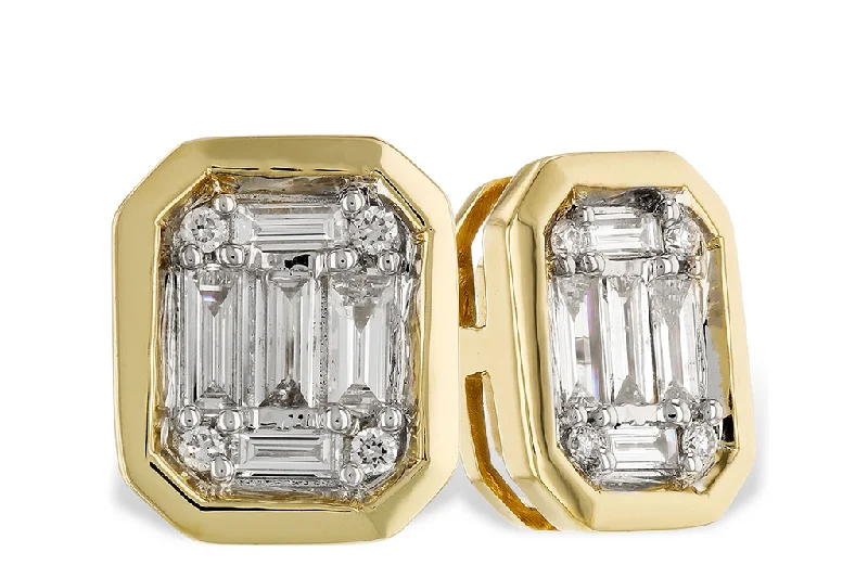Your Perfect Accessory At The Perfect Price 14K Yellow Gold Bezel Set Cluster Diamond Earrings Your Perfect Accessory At The Perfect Price 14K Yellow Gold Bezel Set Cluster Diamond Earrings