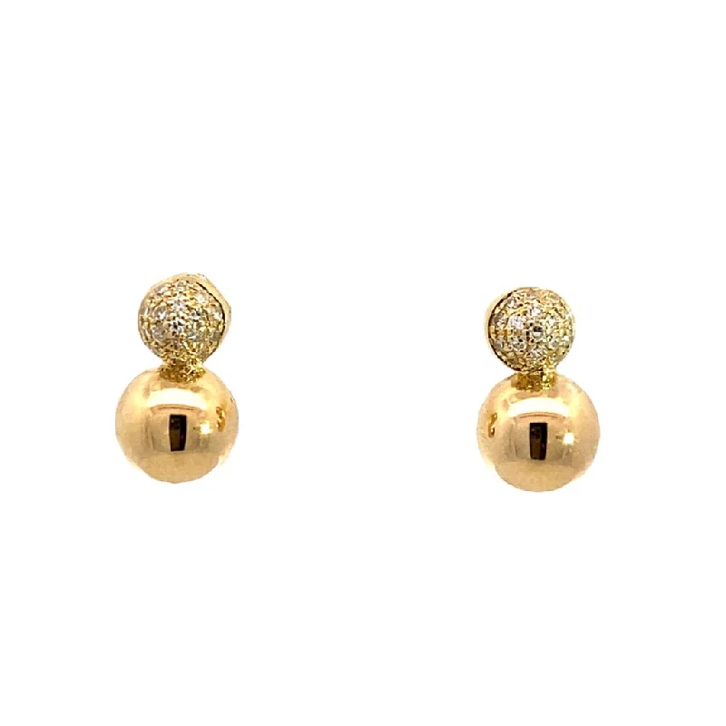 Unbeatable Offers On Luxury And Everyday Jewelry 14K Yellow Gold Diamond Ball Drop Earrings Unbeatable Offers On Luxury And Everyday Jewelry 14K Yellow Gold Diamond Ball Drop Earrings