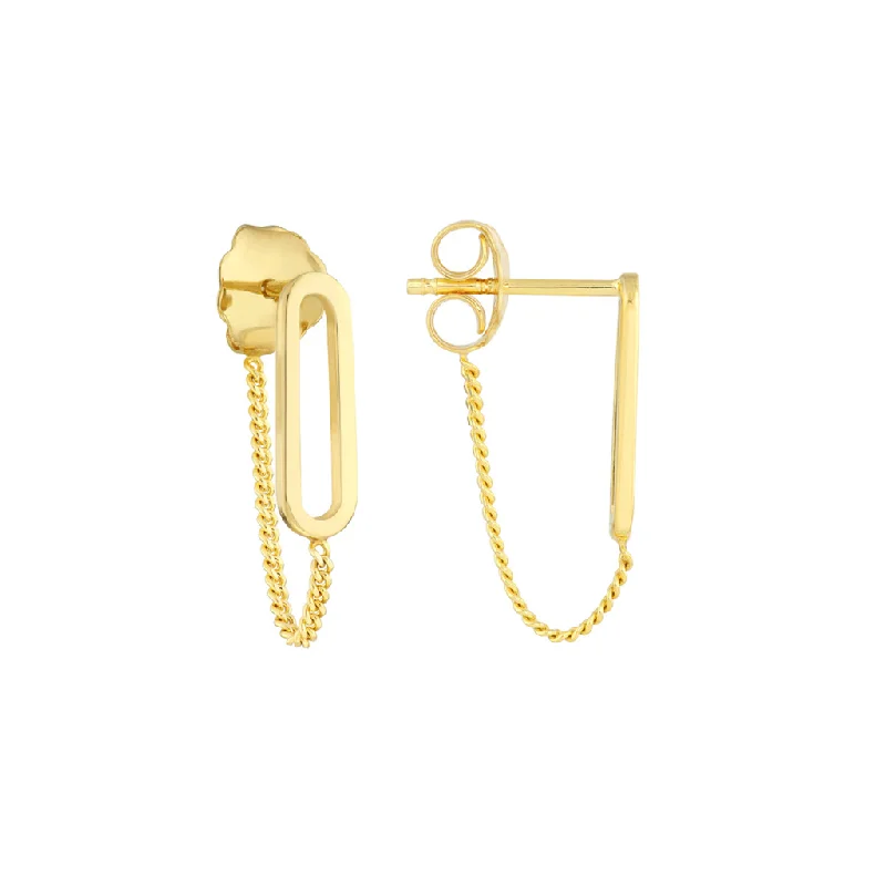 Don't Miss Out On Bestselling Jewelry At Special Prices 14K Yellow Gold Front To Back Paperclip And Curb Earrings Don't Miss Out On Bestselling Jewelry At Special Prices 14K Yellow Gold Front To Back Paperclip And Curb Earrings