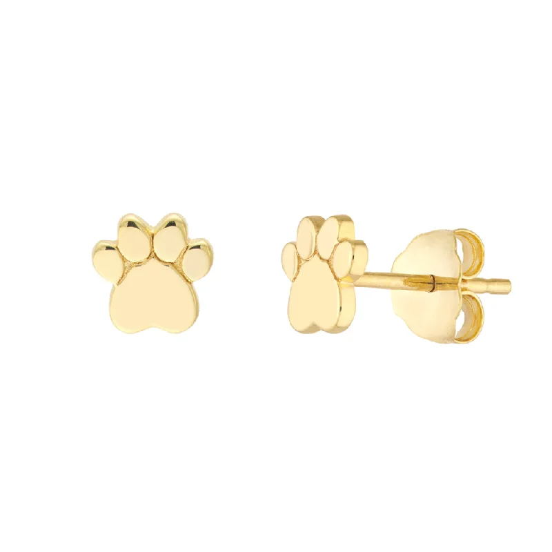Must-Have Jewelry At Irresistible Discounts 14K Yellow Gold Heart Dog Paw Print Earrings Must-Have Jewelry At Irresistible Discounts 14K Yellow Gold Heart Dog Paw Print Earrings
