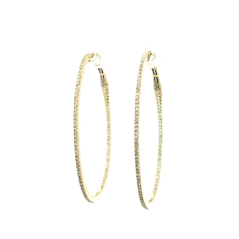 Best-Selling Jewelry Styles Now At Exclusive Discounts 14K Yellow Gold Inside Out Oval Diamond Hoop Earrings Best-Selling Jewelry Styles Now At Exclusive Discounts 14K Yellow Gold Inside Out Oval Diamond Hoop Earrings