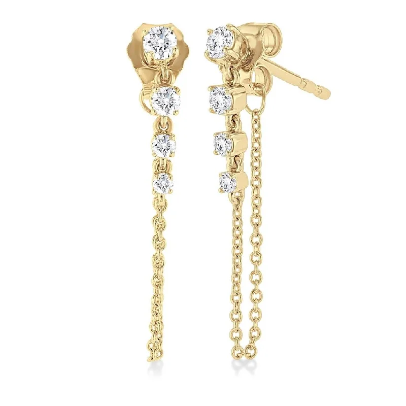 Elegant Jewelry Styles At Budget-Friendly Prices 14K Yellow Gold Journey Diamond Earrings Elegant Jewelry Styles At Budget-Friendly Prices 14K Yellow Gold Journey Diamond Earrings