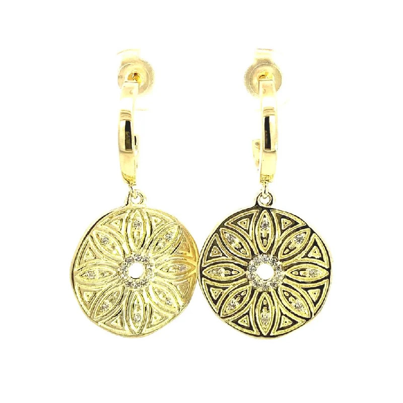 Special Sale On Handcrafted Jewelry – Shop Today 14K Yellow Gold Overlay Flower Medallion Huggie Earrings Special Sale On Handcrafted Jewelry – Shop Today 14K Yellow Gold Overlay Flower Medallion Huggie Earrings