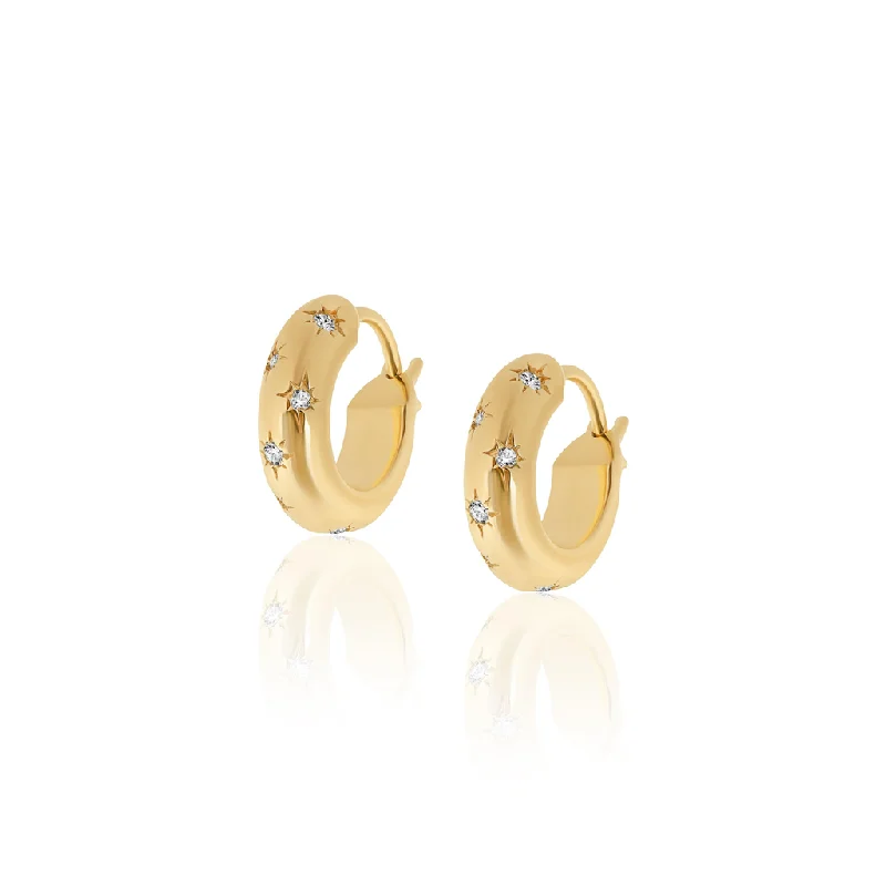 Sparkle For Less – Shop Our Limited-Time Jewelry Deals 14K Yellow Gold Overlay Starburst Huggie Earrings With White Zircon Sparkle For Less – Shop Our Limited-Time Jewelry Deals 14K Yellow Gold Overlay Starburst Huggie Earrings With White Zircon