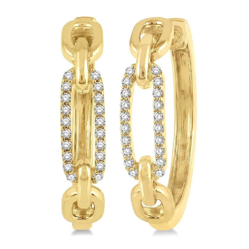 Special Deals On Handcrafted And Designer Jewelry 14K Yellow Gold Paperclip Diamond Hoop Earrings Special Deals On Handcrafted And Designer Jewelry 14K Yellow Gold Paperclip Diamond Hoop Earrings