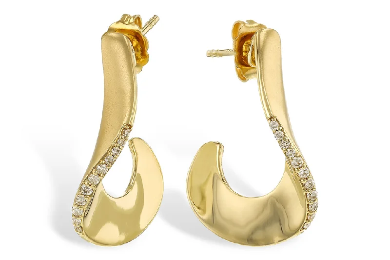 Unmissable Jewelry Discounts – Elevate Your Look For Less 14K Yellow Gold Satin Finish Diamond Medium Hoop Earrings Unmissable Jewelry Discounts – Elevate Your Look For Less 14K Yellow Gold Satin Finish Diamond Medium Hoop Earrings