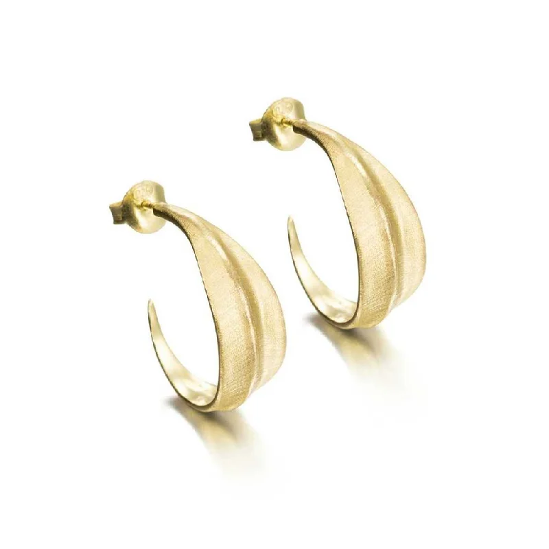 Holiday Jewelry Sale – Perfect Gifts At Great Prices 18K Yellow Gold Vermeil Leaf Motif Hoop Earrings Holiday Jewelry Sale – Perfect Gifts At Great Prices 18K Yellow Gold Vermeil Leaf Motif Hoop Earrings