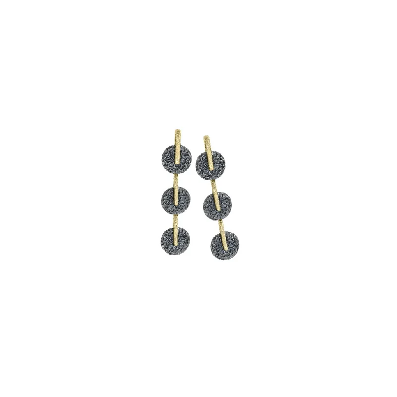Special Offers On Handcrafted And Designer Jewelry 18K Yellow Gold Vermeil And Black Ruthenium Drop Earrings Special Offers On Handcrafted And Designer Jewelry 18K Yellow Gold Vermeil And Black Ruthenium Drop Earrings