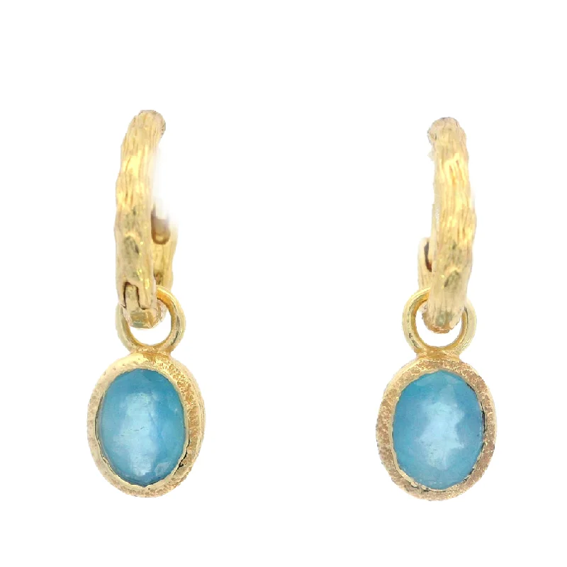 Your Dream Jewelry At Dream Prices 18K Yellow Gold Vermeil Dangle Aquamarine Earrings Your Dream Jewelry At Dream Prices 18K Yellow Gold Vermeil Dangle Aquamarine Earrings