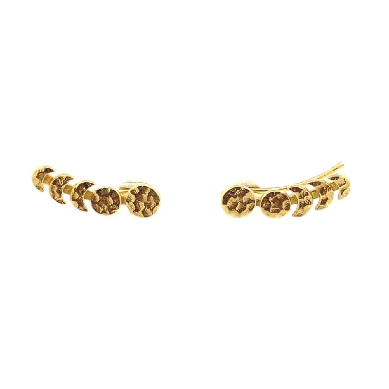 Premium Diamond Jewelry For Unforgettable Moments 18K Yellow Gold Vermeil Hammered Arrow Climber Earrings Premium Diamond Jewelry For Unforgettable Moments 18K Yellow Gold Vermeil Hammered Arrow Climber Earrings