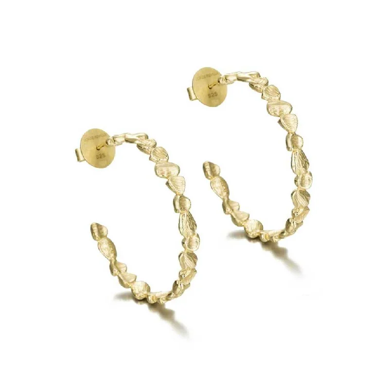 Shop Elegant Jewelry At Unbeatable Prices 18K Yellow Gold Vermeil Nugget Hoop Earrings Shop Elegant Jewelry At Unbeatable Prices 18K Yellow Gold Vermeil Nugget Hoop Earrings