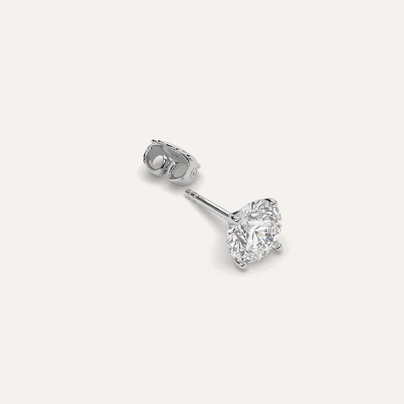 Classic And Modern Jewelry Styles On Sale 2 carat Single Round Diamond Stud Earring Classic And Modern Jewelry Styles On Sale 2 carat Single Round Diamond Stud Earring