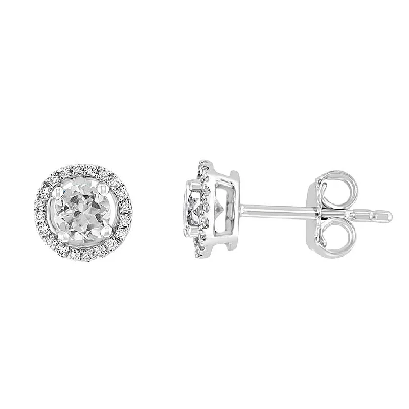 Jewelry Clearance Event – Last Chance For Stunning Deals April Birthstone Earrings: 14K White Gold Diamond Halo White Topaz Earrings Jewelry Clearance Event – Last Chance For Stunning Deals April Birthstone Earrings: 14K White Gold Diamond Halo White Topaz Earrings
