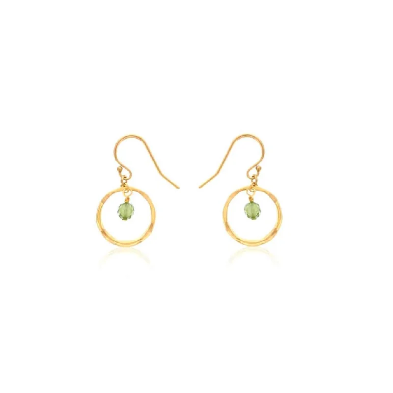 Luxury Jewelry Without The Luxury Price Tag August Birthstone Earrings: Gold Filled Circle Earrings With Peridot Beads Luxury Jewelry Without The Luxury Price Tag August Birthstone Earrings: Gold Filled Circle Earrings With Peridot Beads