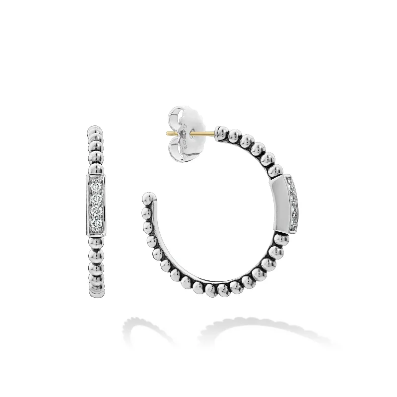 Get The Sparkle You Love At Prices You Adore Caviar Spark Beaded Diamond Hoop Earrings Get The Sparkle You Love At Prices You Adore Caviar Spark Beaded Diamond Hoop Earrings