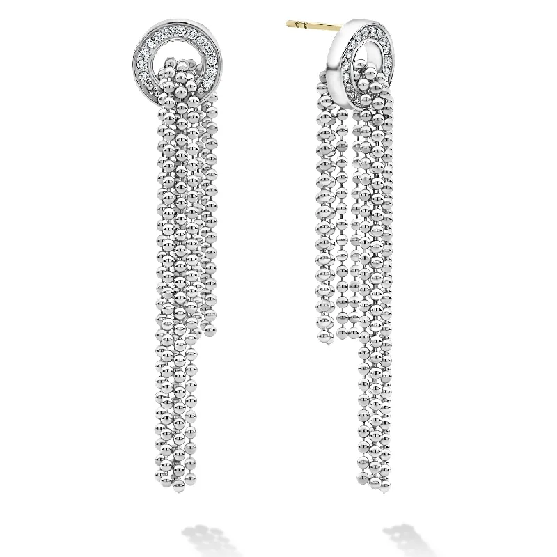 Handmade Pearl Jewelry For Timeless Elegance Caviar Spark Cascading Caviar Diamond Earrings Handmade Pearl Jewelry For Timeless Elegance Caviar Spark Cascading Caviar Diamond Earrings