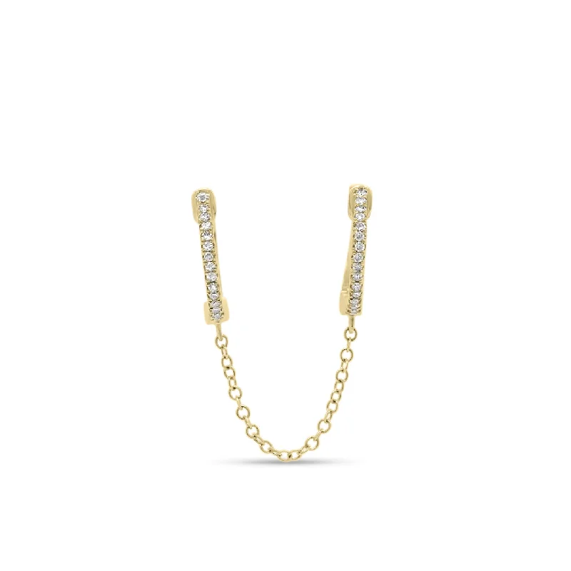 Must-Have Jewelry At Irresistible Discounts Diamond Double-Piercing Huggie Earring