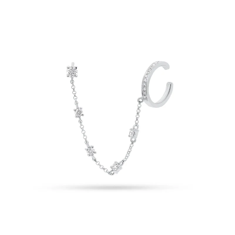 Jewelry Clearance Event – Stock Up Before It's Over Diamond Ear Cuff with Diamond Chain & Stud Jewelry Clearance Event – Stock Up Before It's Over Diamond Ear Cuff with Diamond Chain & Stud