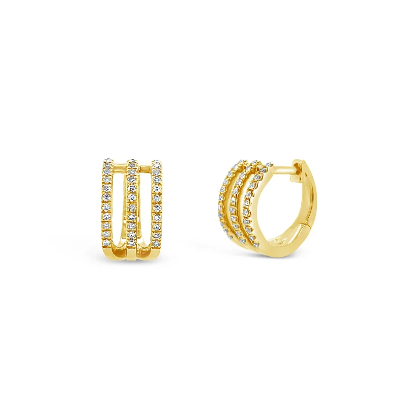 Limited-Time Jewelry Sale – Elegant Styles At Less Diamond Triple-Row Snug Huggie Earrings
