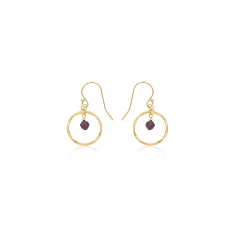Upgrade Your Jewelry Collection For Less January Birthstone Earrings: Gold Filled Circle Earrings With Garnet Beads Upgrade Your Jewelry Collection For Less January Birthstone Earrings: Gold Filled Circle Earrings With Garnet Beads