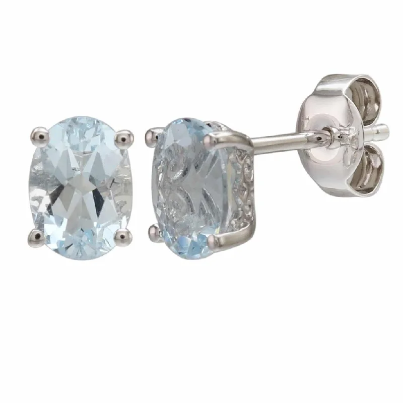 Grab Exquisite Jewelry At The Lowest Prices March Birthstone Earrings: 14K White Gold Oval Aquamarine Earrings Grab Exquisite Jewelry At The Lowest Prices March Birthstone Earrings: 14K White Gold Oval Aquamarine Earrings