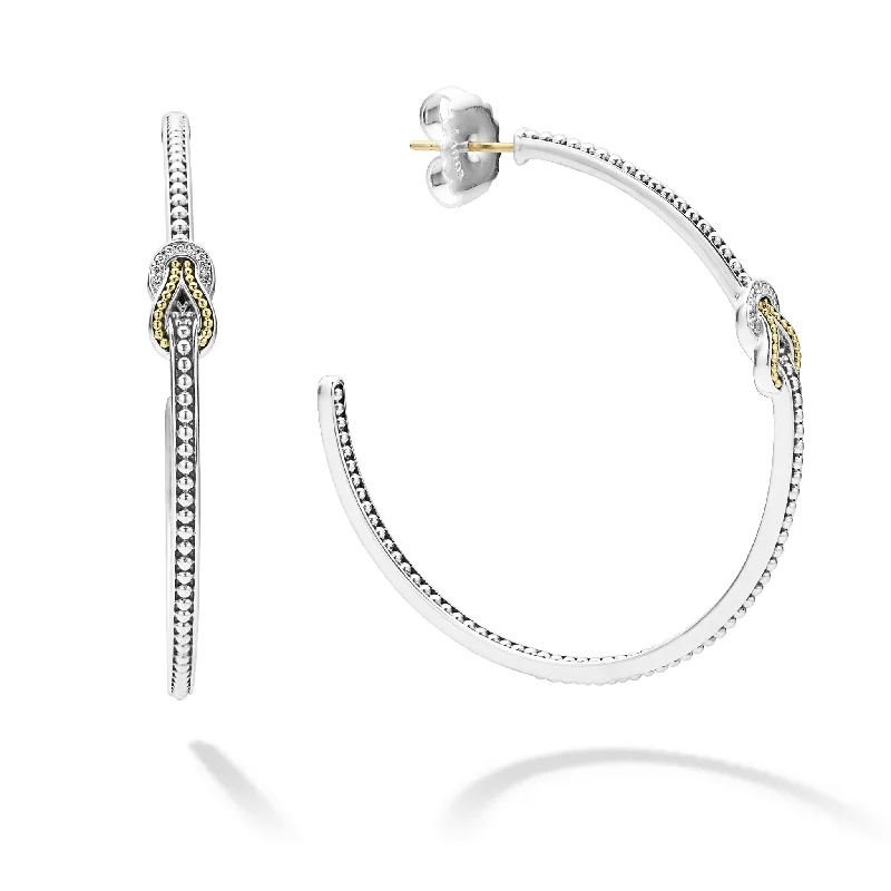 Luxury Jewelry Sale – Elegant Styles At Unbeatable Prices Newport Two-Tone Knot Diamond Hoop Earring Luxury Jewelry Sale – Elegant Styles At Unbeatable Prices Newport Two-Tone Knot Diamond Hoop Earring