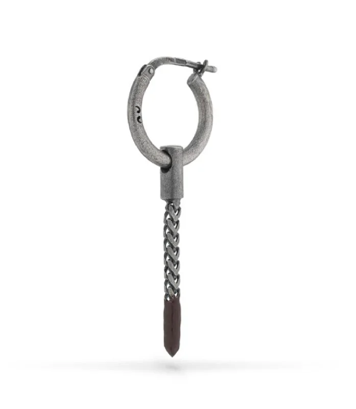 Last Chance To Shop High-End Jewelry At Markdown Prices Oxidized Sterling Silver ‘Ulysses’ Short Enamel Dipped Mono Earrings Last Chance To Shop High-End Jewelry At Markdown Prices Oxidized Sterling Silver ‘Ulysses’ Short Enamel Dipped Mono Earrings