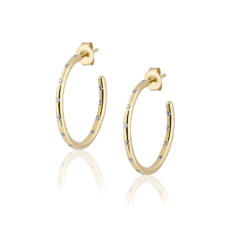 Trending Jewelry Now At Unbeatable Prices 14K Yellow Gold Overlay Sprinkle Hoop Earrings Trending Jewelry Now At Unbeatable Prices 14K Yellow Gold Overlay Sprinkle Hoop Earrings