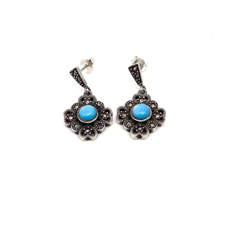 Best-Selling Jewelry Styles Now At Exclusive Discounts Turquoise & Marcasite Dangle Earrings Best-Selling Jewelry Styles Now At Exclusive Discounts Turquoise & Marcasite Dangle Earrings