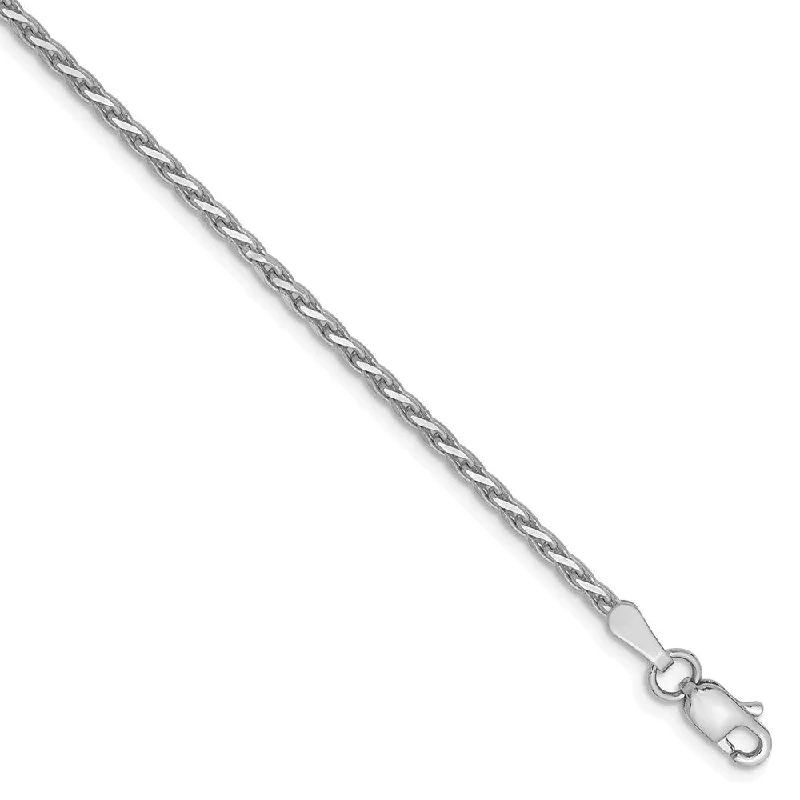 Limited-Time Jewelry Sale – Don't Miss Out On Dazzling Discounts 1.9mm, 14k White Gold, Solid D/C Round Wheat Chain Bracelet Limited-Time Jewelry Sale – Don't Miss Out On Dazzling Discounts 1.9mm, 14k White Gold, Solid D/C Round Wheat Chain Bracelet