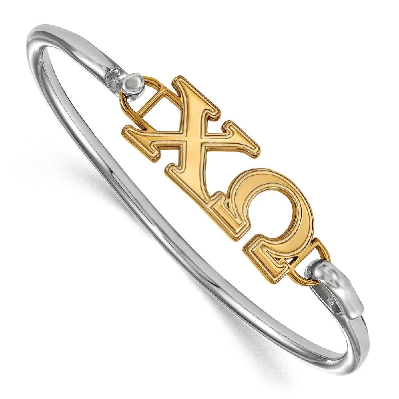 Exclusive Jewelry Markdowns – Limited-Time Offer 14K Plated Silver Chi Omega Clasp Bangle - 6 in. Exclusive Jewelry Markdowns – Limited-Time Offer 14K Plated Silver Chi Omega Clasp Bangle - 6 in.