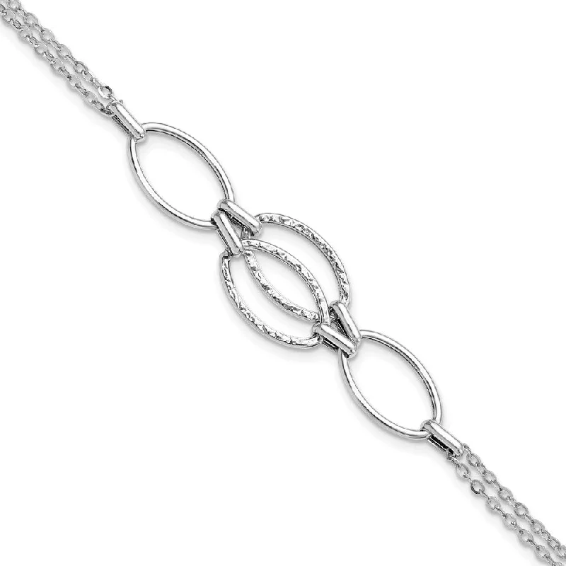 Buy More, Save More – Special Jewelry Discounts 14k White Gold Polished Double Strand Link Bracelet, 8 Inch Buy More, Save More – Special Jewelry Discounts 14k White Gold Polished Double Strand Link Bracelet, 8 Inch