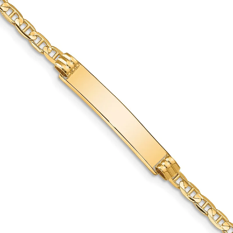 Seasonal Jewelry Deals – Elevate Your Style 14k Yellow Gold Anchor Link I.D. Bracelet with Lobster Clasp - 7 Inch Seasonal Jewelry Deals – Elevate Your Style 14k Yellow Gold Anchor Link I.D. Bracelet with Lobster Clasp - 7 Inch
