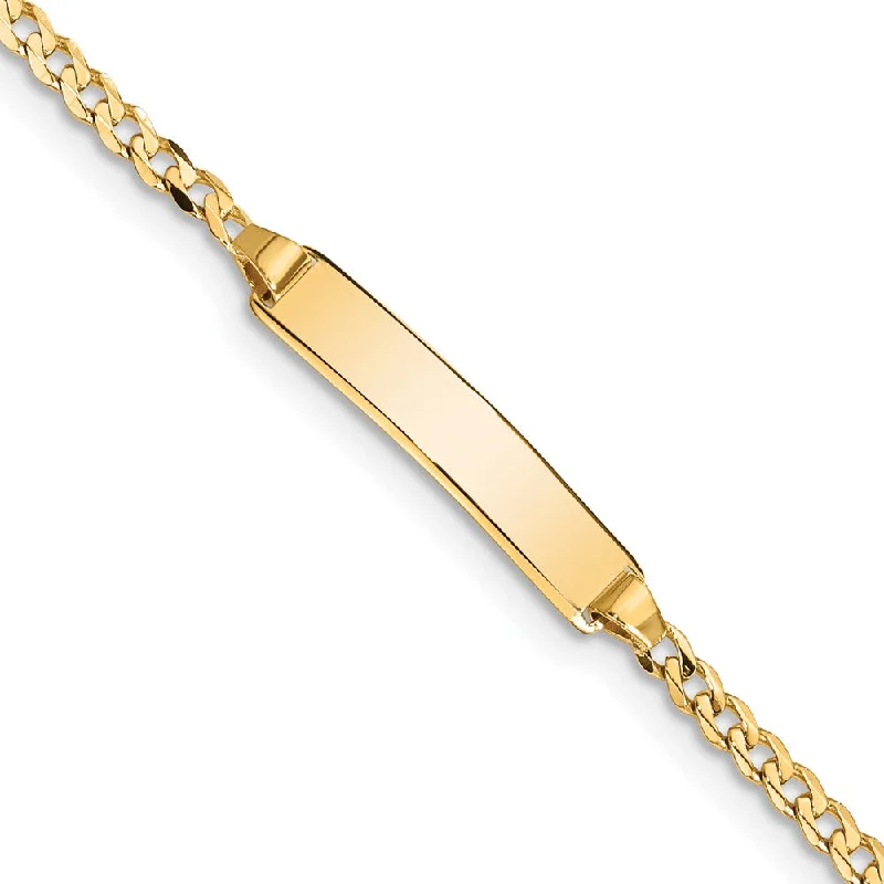 Make Your Outfit Shine With Discounted Jewelry 14k Yellow Gold Curb Link I.D. Bracelet - 7 Inch Make Your Outfit Shine With Discounted Jewelry 14k Yellow Gold Curb Link I.D. Bracelet - 7 Inch