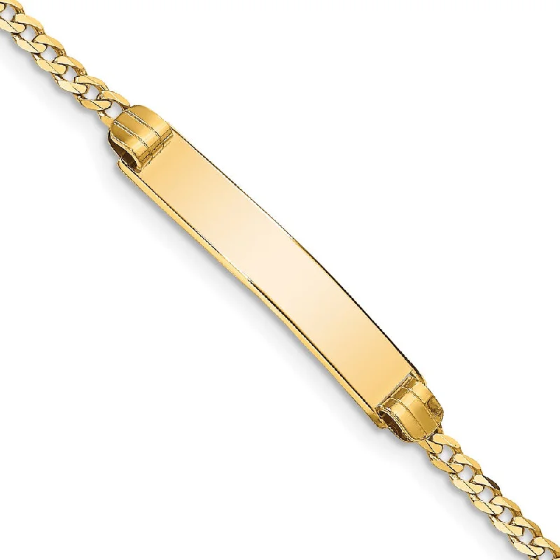 Seasonal Jewelry Sale – Upgrade Your Style Today 14k Yellow Gold Curb Link I.D. Bracelet with Lobster Clasp - 7 Inch Seasonal Jewelry Sale – Upgrade Your Style Today 14k Yellow Gold Curb Link I.D. Bracelet with Lobster Clasp - 7 Inch