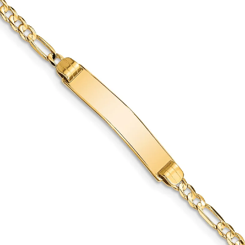 Limited-Time Offer On Elegant Jewelry Pieces 14k Yellow Gold Figaro I.D. Bracelet with Lobster Clasp, 7 Inch Limited-Time Offer On Elegant Jewelry Pieces 14k Yellow Gold Figaro I.D. Bracelet with Lobster Clasp, 7 Inch