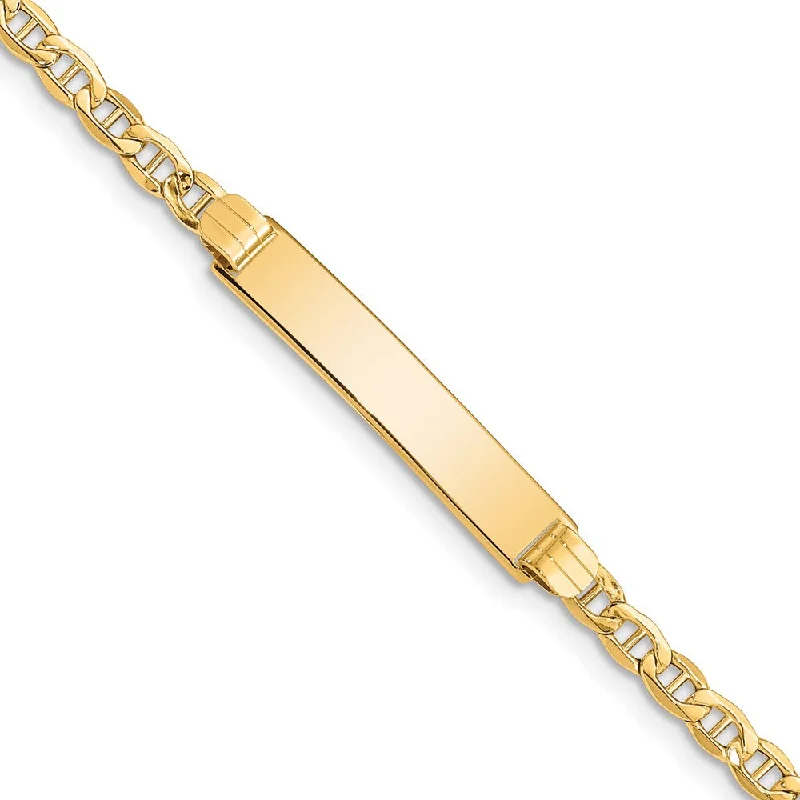 Big Discounts On Elegant Jewelry Collections 14k Yellow Gold I.D. Bracelet with Lobster Clasp - 7 Inch Big Discounts On Elegant Jewelry Collections 14k Yellow Gold I.D. Bracelet with Lobster Clasp - 7 Inch