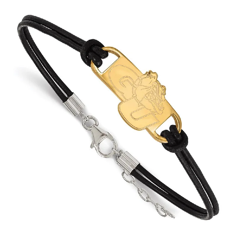 Adjustable Charm Bracelets For A Perfect Fit 14K Yellow Gold Plated Sterling Silver Gonzaga U Adj. Leather Bracelet Adjustable Charm Bracelets For A Perfect Fit 14K Yellow Gold Plated Sterling Silver Gonzaga U Adj. Leather Bracelet