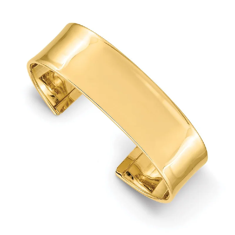 Bestselling Jewelry At Special Promotional Rates 19mm 14k Yellow Gold Polished Solid Cuff Bangle Bracelet Bestselling Jewelry At Special Promotional Rates 19mm 14k Yellow Gold Polished Solid Cuff Bangle Bracelet