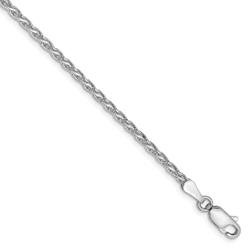 Trendy And Classic Jewelry Now At Reduced Prices 2.25mm, 14k White Gold, Solid Parisian Wheat Chain Bracelet Trendy And Classic Jewelry Now At Reduced Prices 2.25mm, 14k White Gold, Solid Parisian Wheat Chain Bracelet