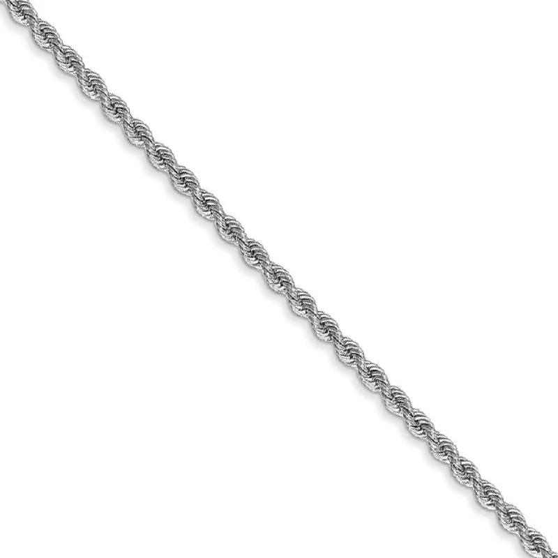 Exclusive Online Jewelry Sale – Don't Wait 2mm, 14k White Gold, Handmade Solid Rope Chain Bracelet Exclusive Online Jewelry Sale – Don't Wait 2mm, 14k White Gold, Handmade Solid Rope Chain Bracelet