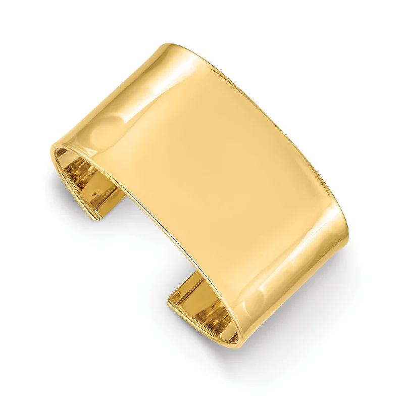 Shop Stylish Jewelry Now And Save Big 37mm 14k Yellow Gold Polished Solid Cuff Bangle Bracelet Shop Stylish Jewelry Now And Save Big 37mm 14k Yellow Gold Polished Solid Cuff Bangle Bracelet