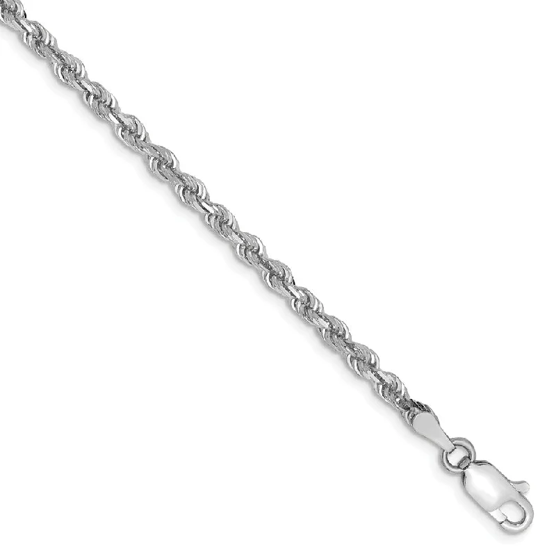Affordable Elegance – Special Jewelry Sale Now Live 3mm 10k White Gold D/C Quadruple Rope Chain Bracelet Affordable Elegance – Special Jewelry Sale Now Live 3mm 10k White Gold D/C Quadruple Rope Chain Bracelet