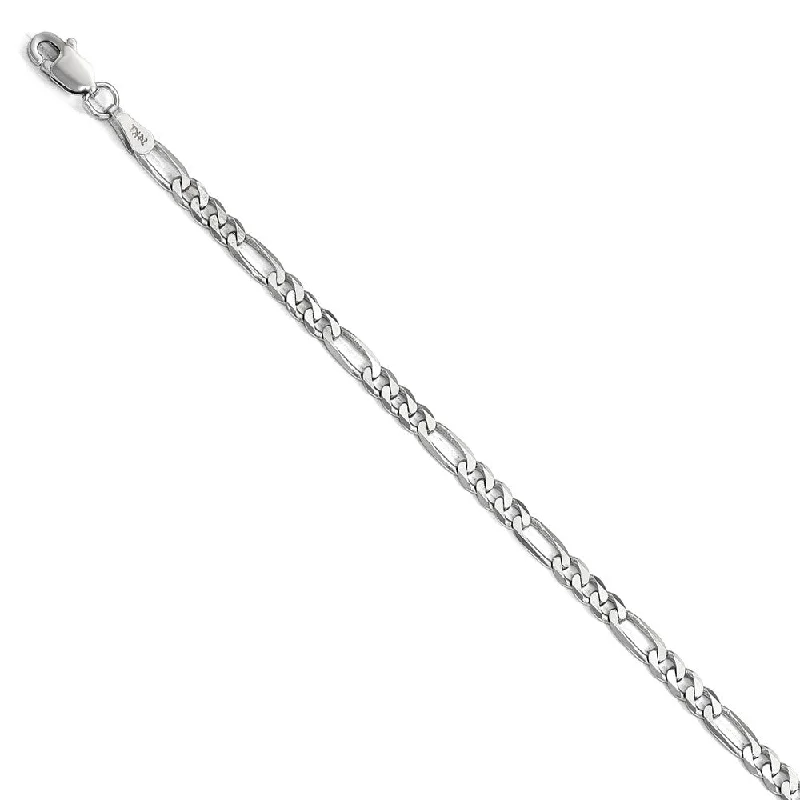 Last Chance To Grab Your Favorite Jewelry At A Discount 3mm 14k White Gold Flat Figaro Chain Bracelet Last Chance To Grab Your Favorite Jewelry At A Discount 3mm 14k White Gold Flat Figaro Chain Bracelet