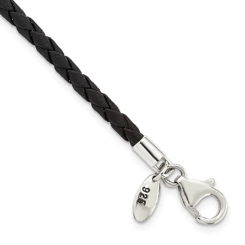 Premium Diamond Jewelry For Unforgettable Moments 3mm Black Leather Cord & Sterling Silver Starter Bead Bracelet Premium Diamond Jewelry For Unforgettable Moments 3mm Black Leather Cord & Sterling Silver Starter Bead Bracelet