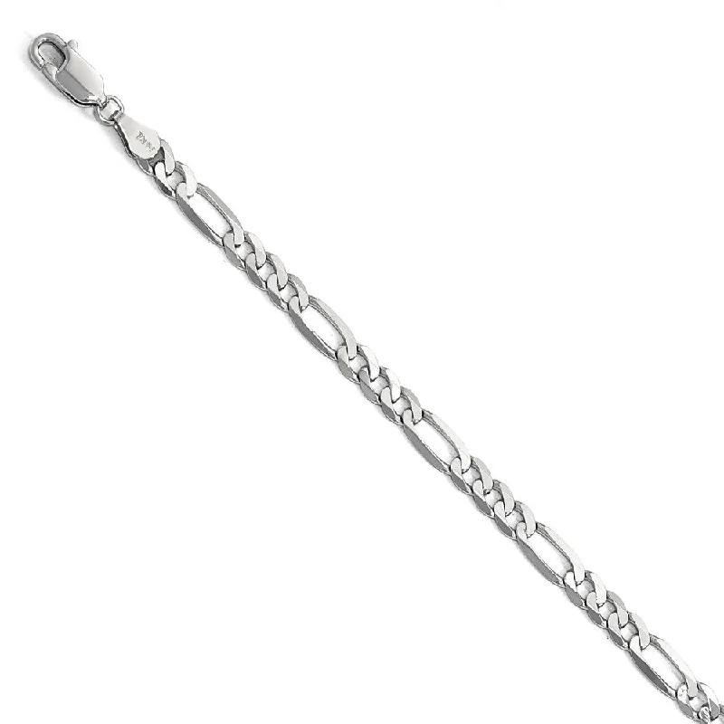 Elegant Designs, Unbeatable Discounts – Shop Jewelry Now 5mm 14k White Gold Flat Figaro Chain Bracelet Elegant Designs, Unbeatable Discounts – Shop Jewelry Now 5mm 14k White Gold Flat Figaro Chain Bracelet