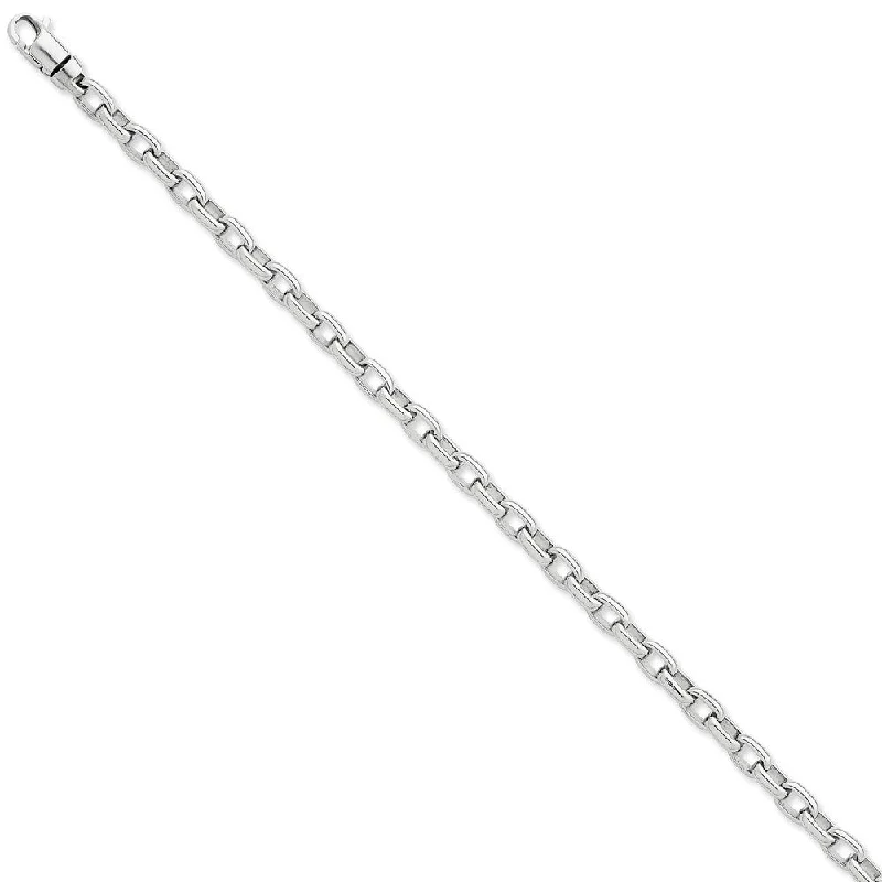 The Ultimate Jewelry Sale – Shop Premium Styles 5mm 14k White Gold Solid Oval Link Chain Bracelet The Ultimate Jewelry Sale – Shop Premium Styles 5mm 14k White Gold Solid Oval Link Chain Bracelet