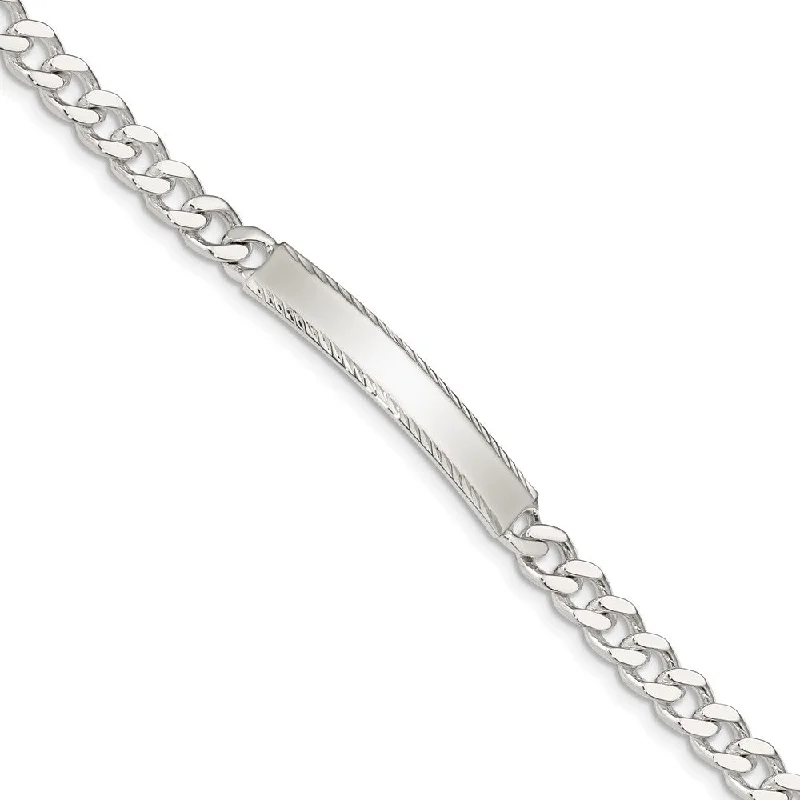 Get Ready To Sparkle – Special Jewelry Discounts 5mm Sterling Silver Diamond-Cut Engravable Curb Link I.D. Bracelet Get Ready To Sparkle – Special Jewelry Discounts 5mm Sterling Silver Diamond-Cut Engravable Curb Link I.D. Bracelet