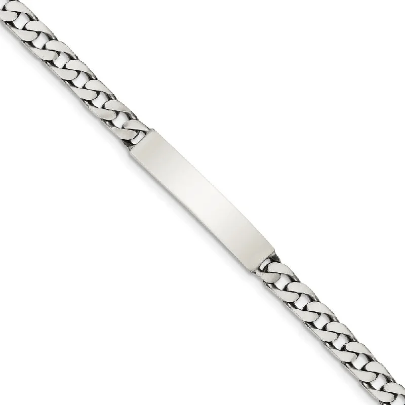 Fashion-Forward Jewelry At Incredible Prices 6mm Antiqued Sterling Silver Engravable Curb Link I.D. Bracelet Fashion-Forward Jewelry At Incredible Prices 6mm Antiqued Sterling Silver Engravable Curb Link I.D. Bracelet